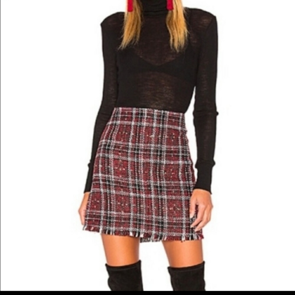 Sanctuary Plaid Skirt Size L